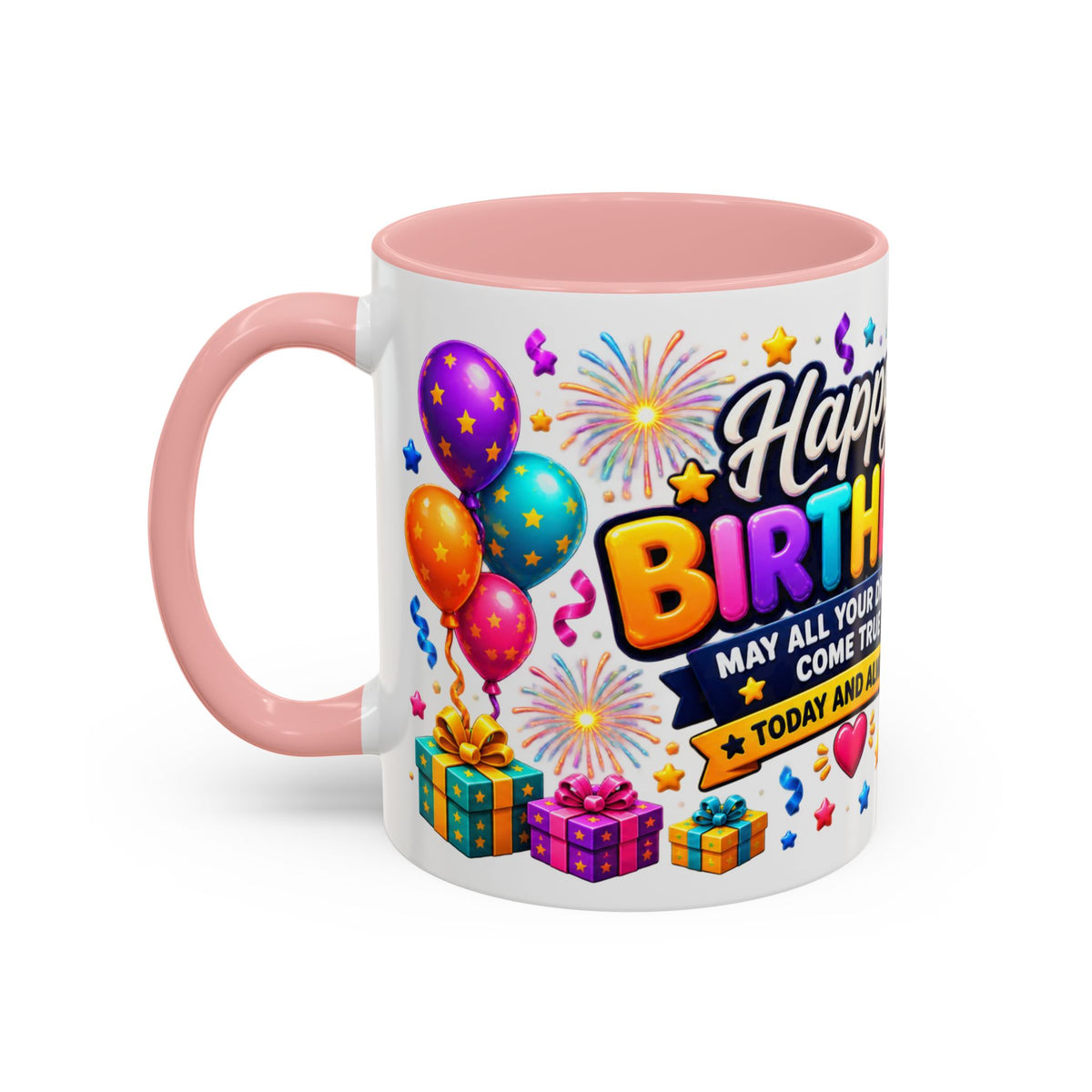 Happy Birthday Alien Coffee Mug — Colorful Galactic Birthday Wishes