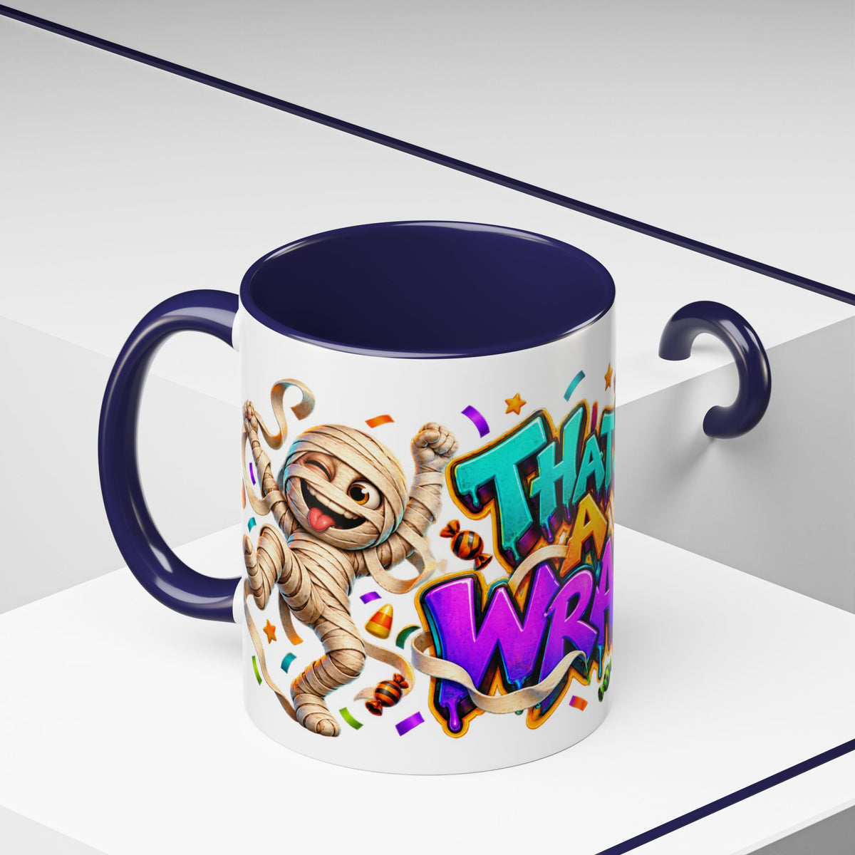 That’s a Wrap Funny Halloween Mummy Party White Mug