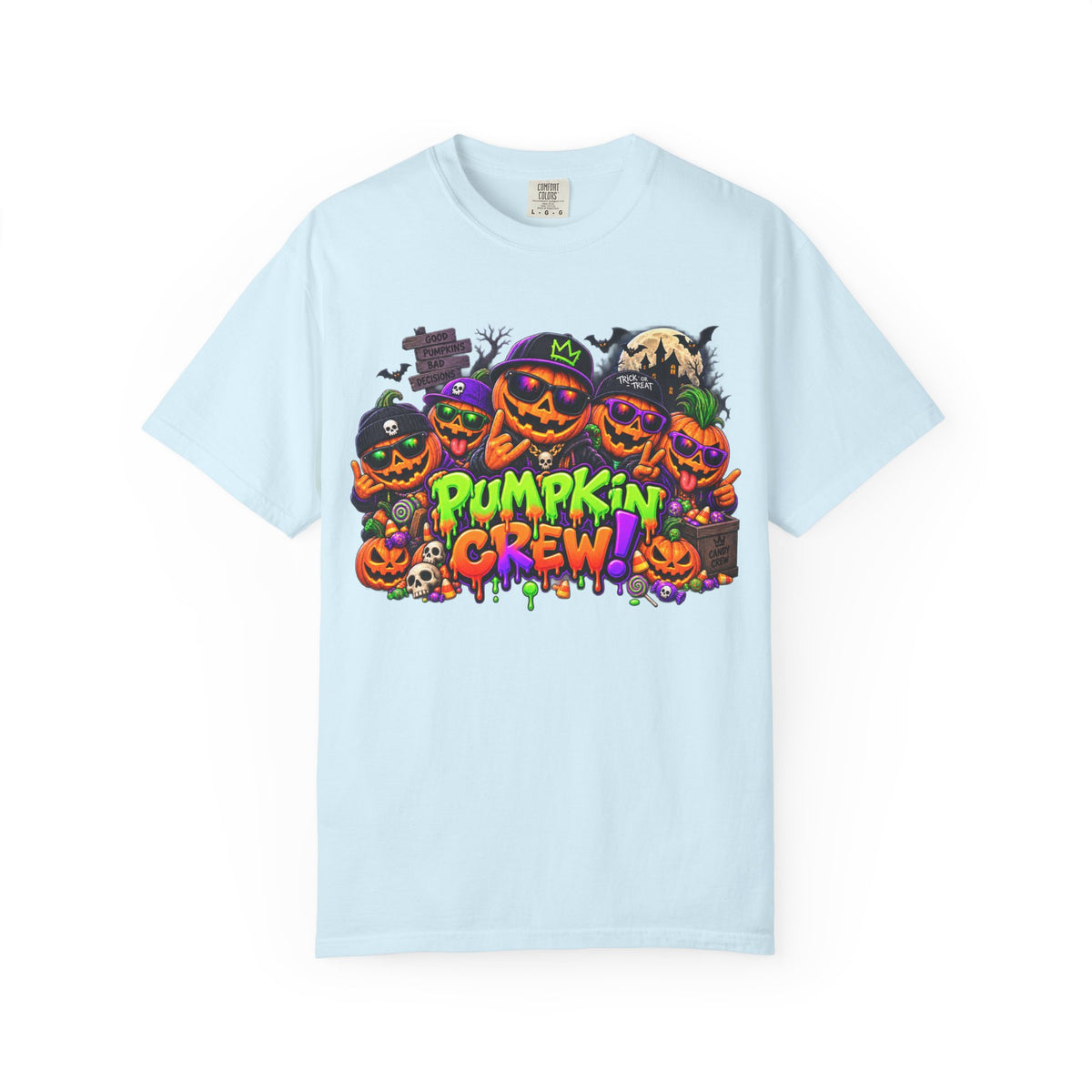 Pumpkin Crew Halloween T-Shirt – Funny Jack O’ Lantern Graphic Tee