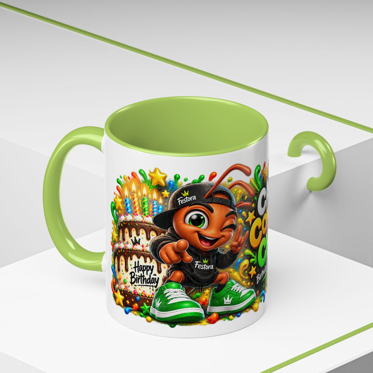 Festora Ant Birthday Mug – Cake Confetti Chaos Coffee Cup