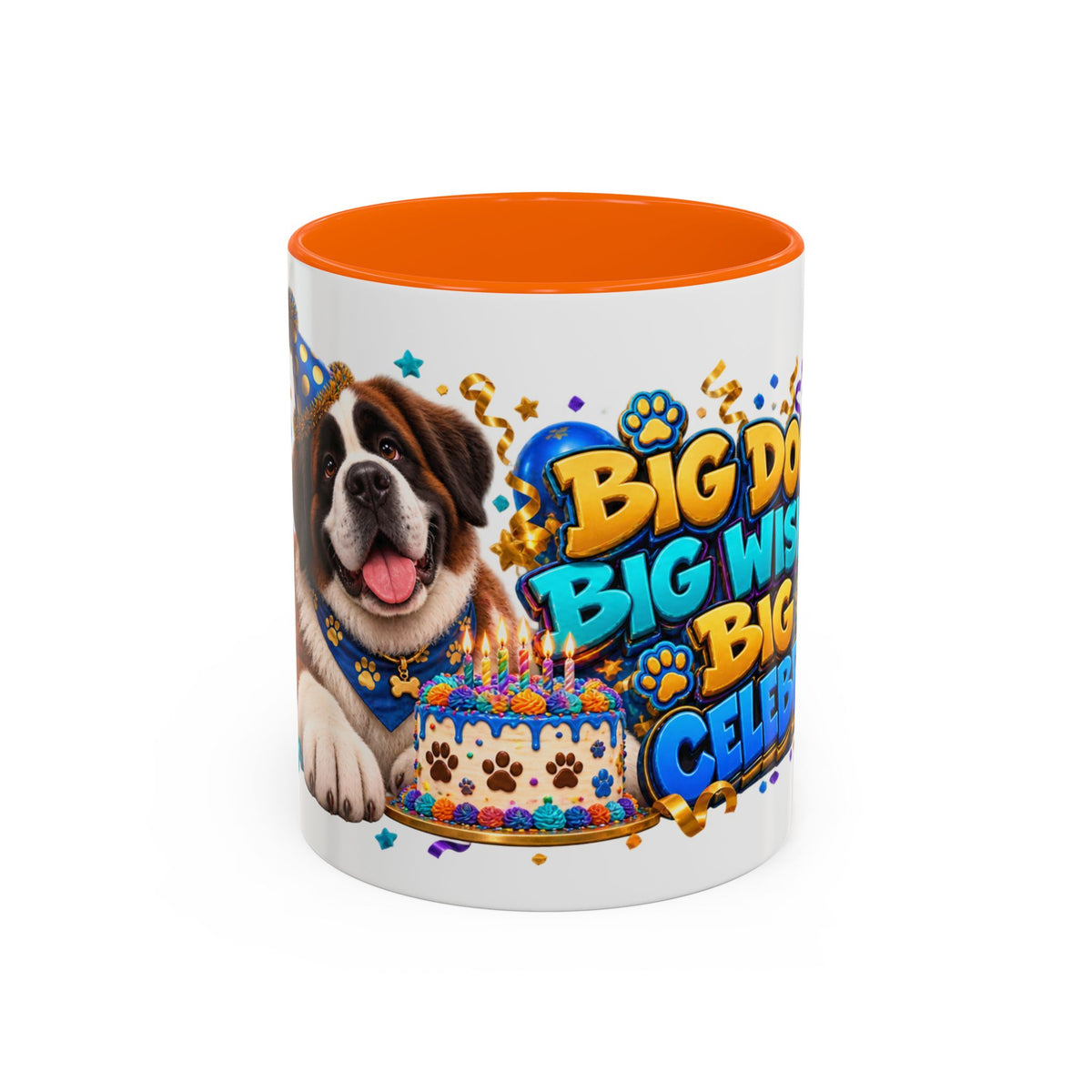 Big Dog Big Wishes Saint Bernard Birthday White Mug