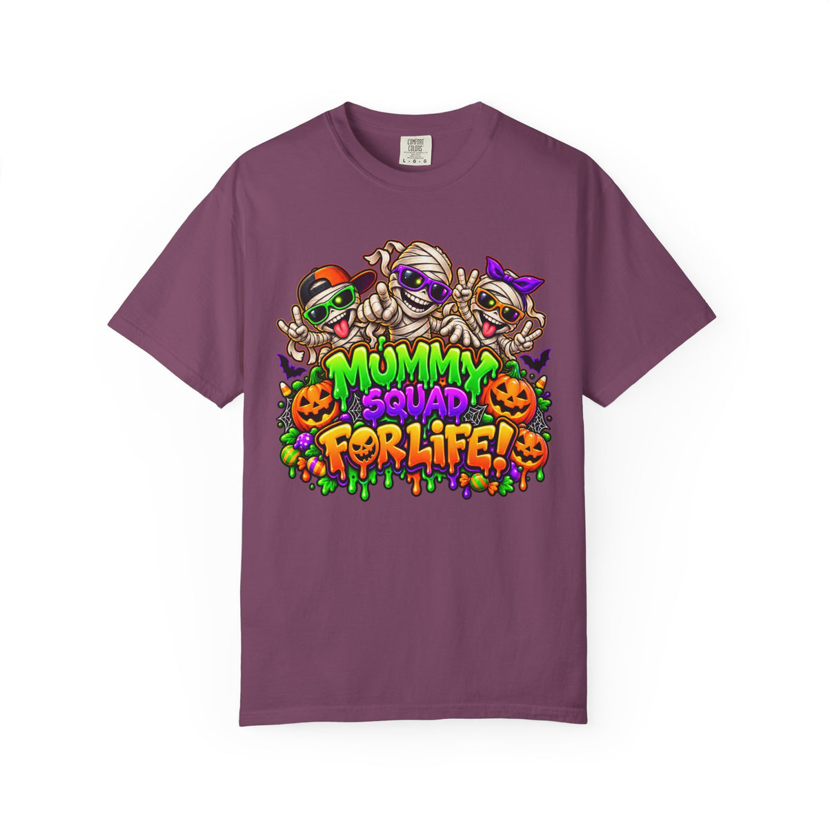 Mummy Squad For Life Halloween T-Shirt – Funny Colorful Mummy Graphic Tee