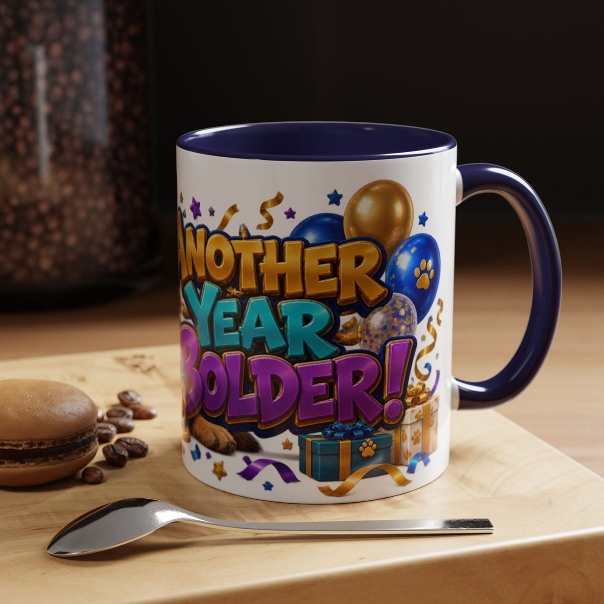 German Shepherd Birthday Mug – Another Year Bolder White Coffee Cup