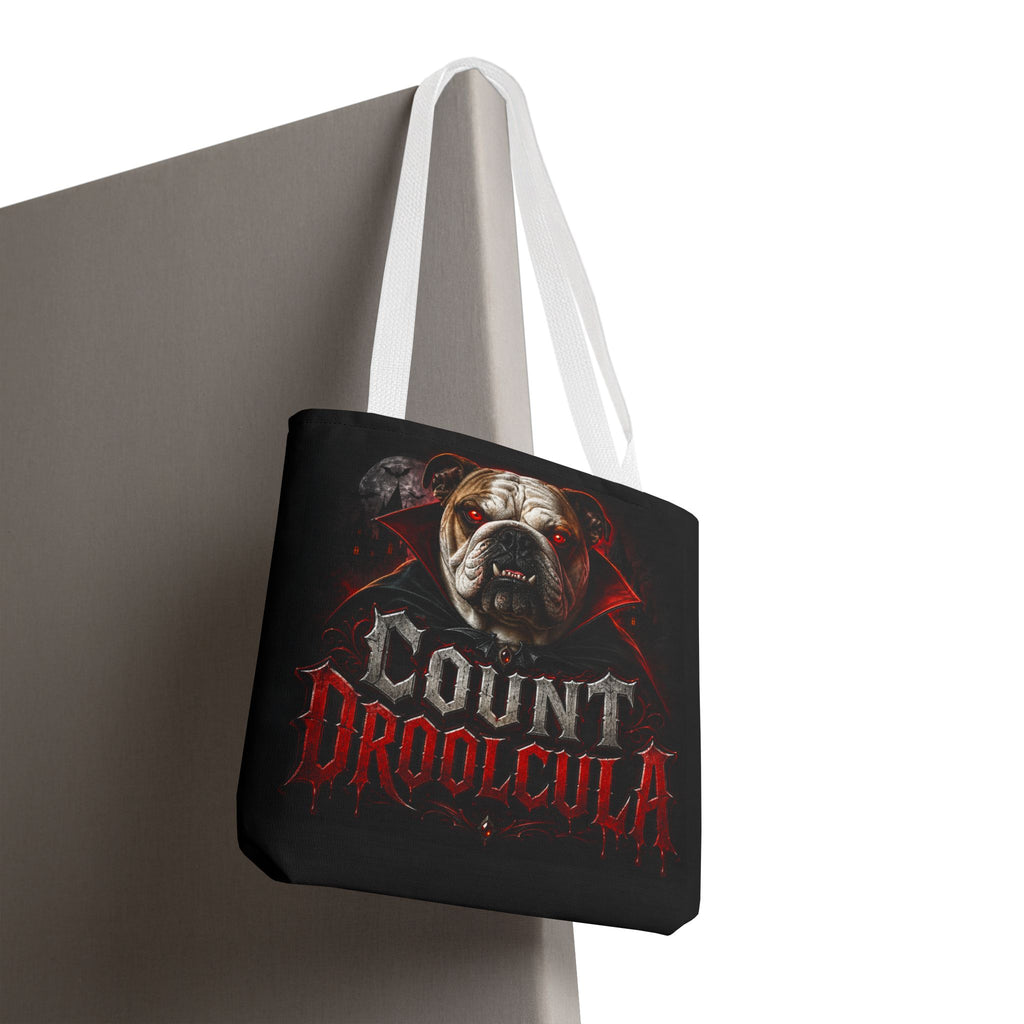 Count Droolcula Tote Bag — Halloween Bulldog Vampire Tote