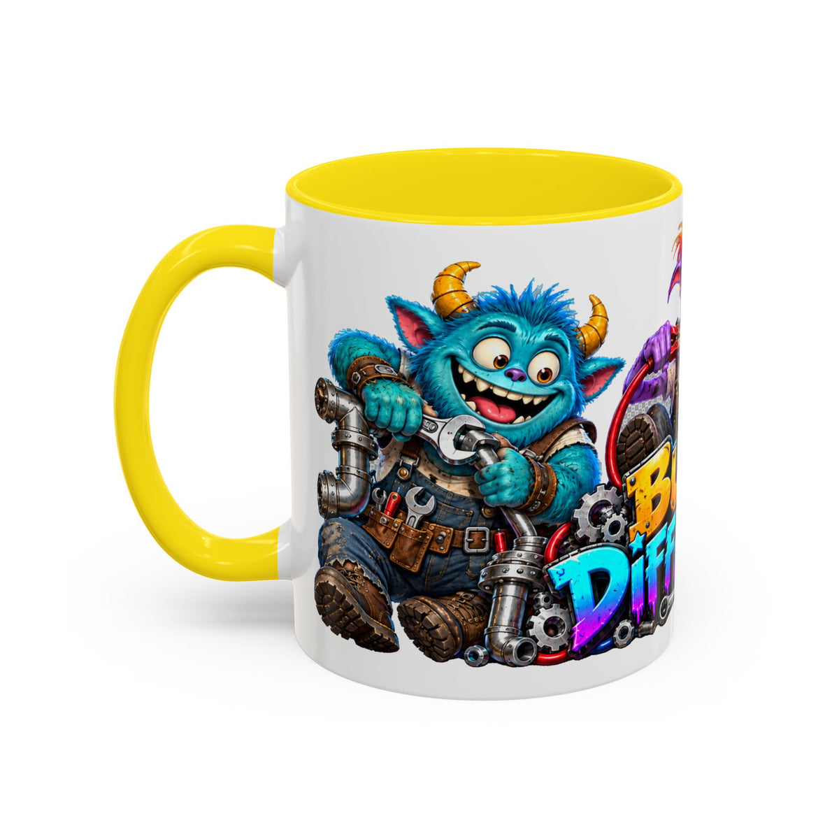 Built Different Monster Workshop Halloween White Mug