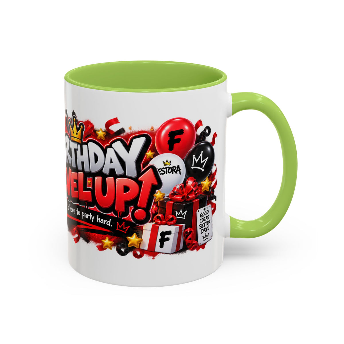 Festora Grafx Birthday Mug – Birthday Level Up Robot Coffee Cup