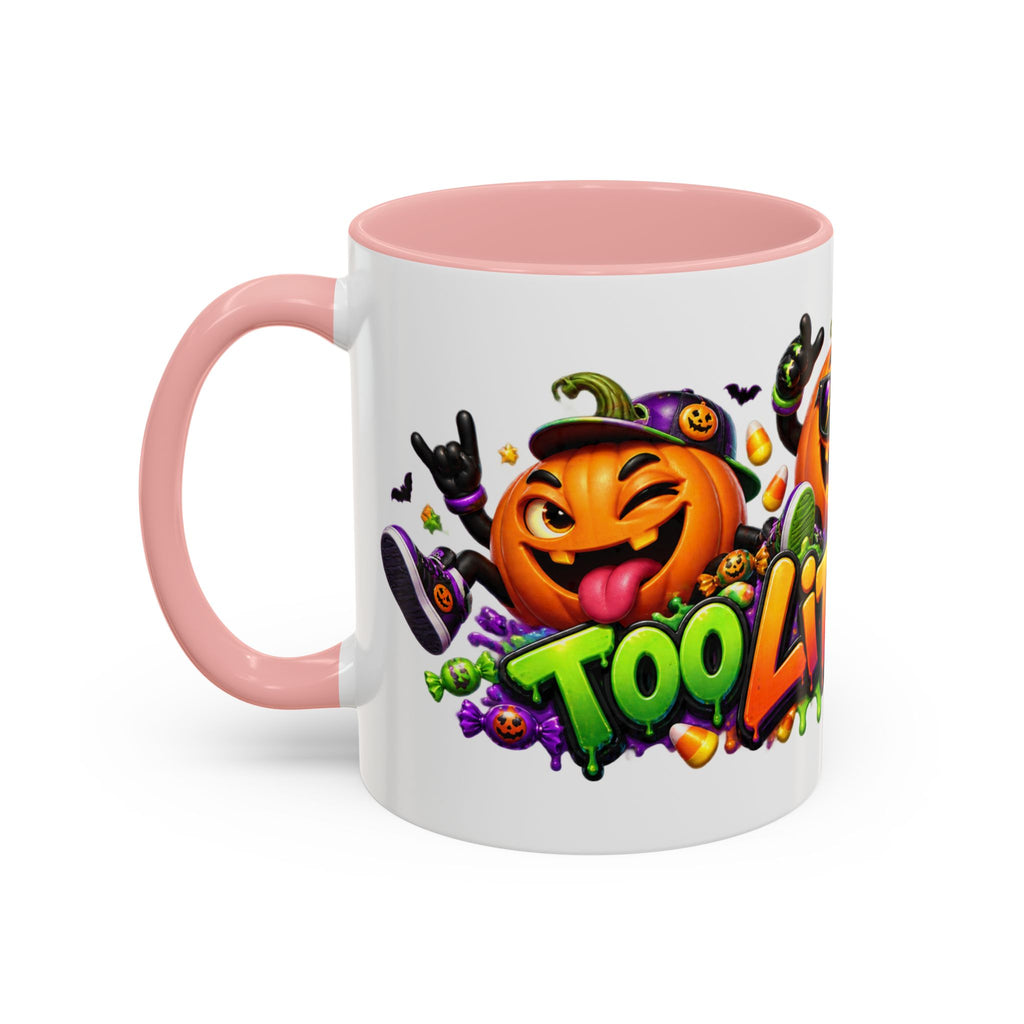Too Lit to Quit Halloween Pumpkin Party White Mug