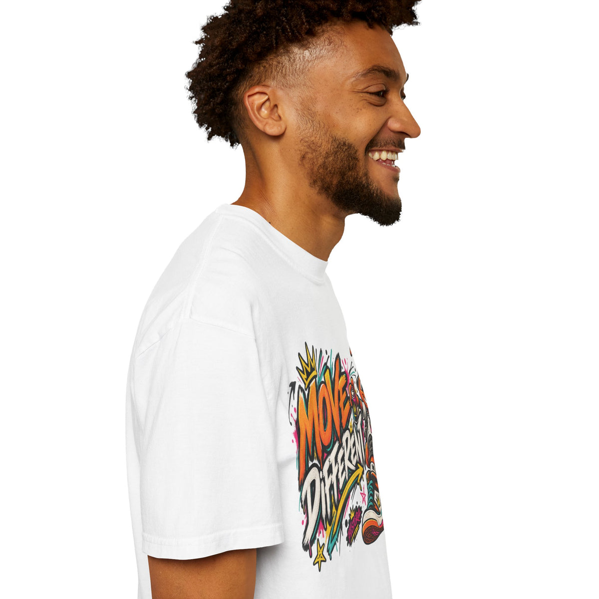 Move Different Graphic T-Shirt — Streetwear Skate Ant Mascot Design