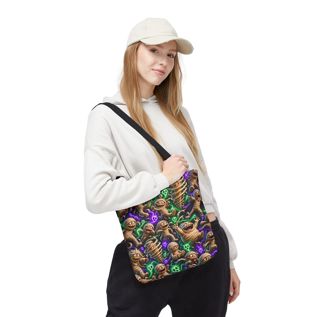 Mummy Party Tote Bag — Cute Spooky Halloween All-Over Print Tote