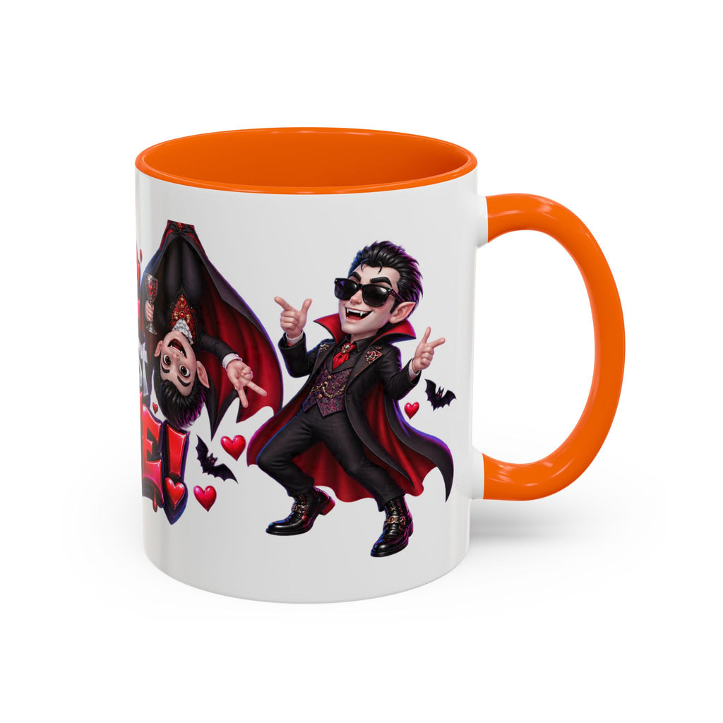 Love at First Bite Funny Vampire Halloween White Mug