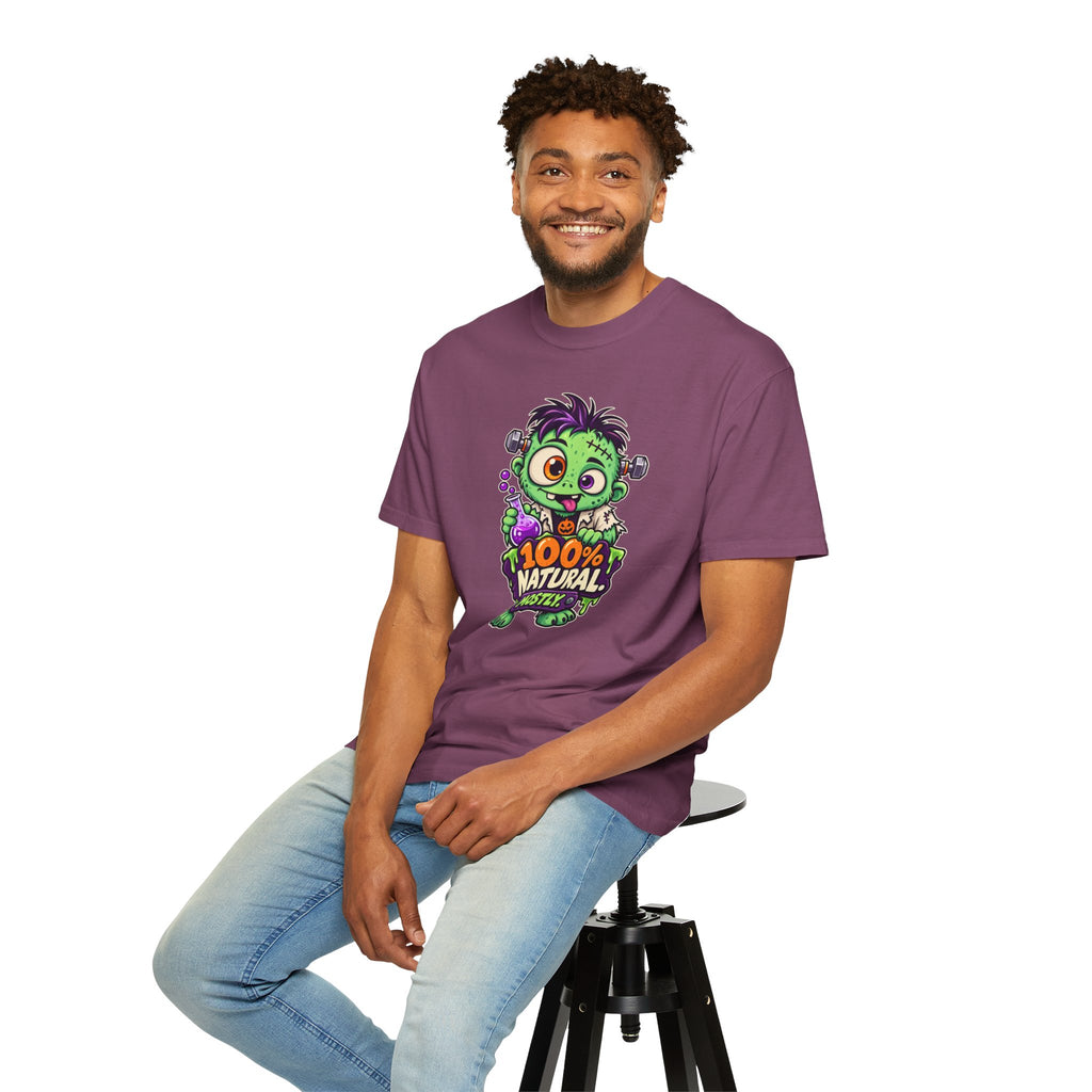100% Natural. Mostly. – Cute Halloween Lab Monster T-Shirt