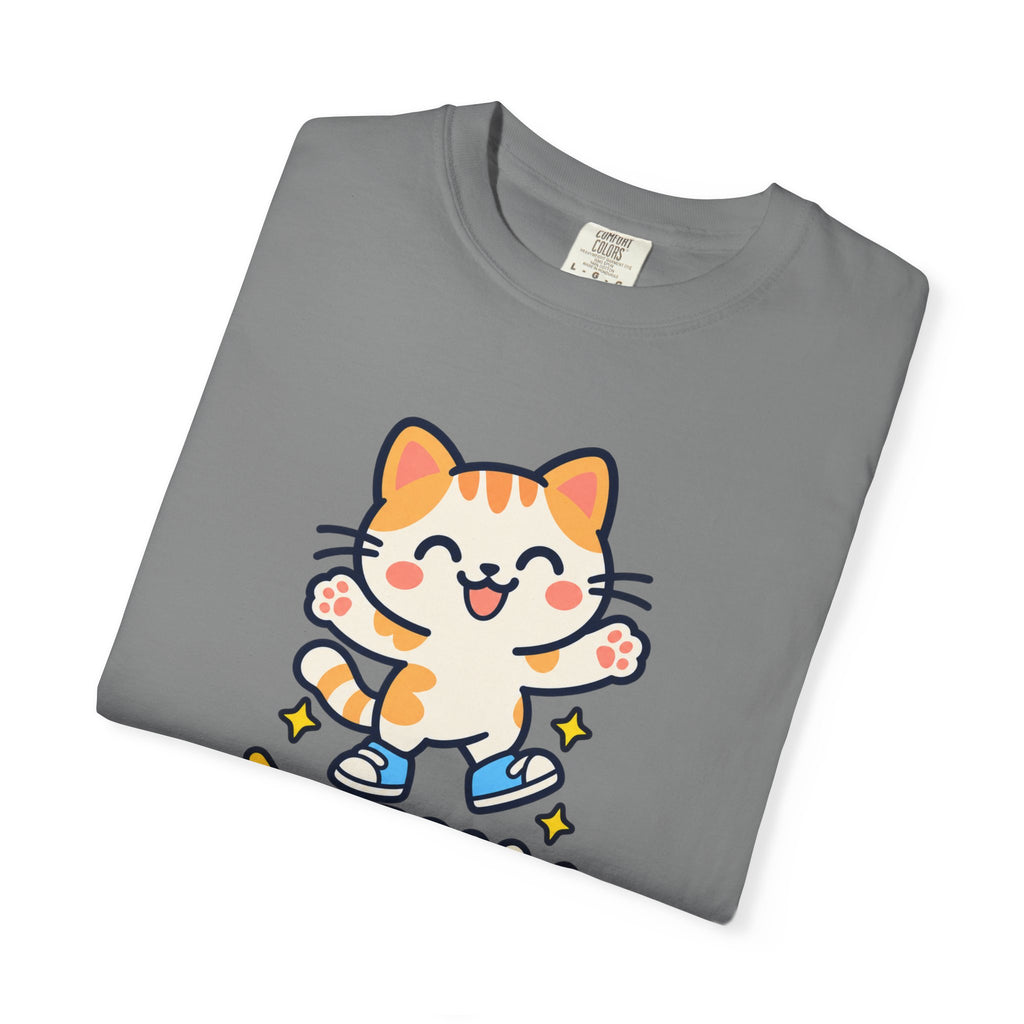 Stay Pawsitive – Cute Happy Cat Graphic T-Shirt