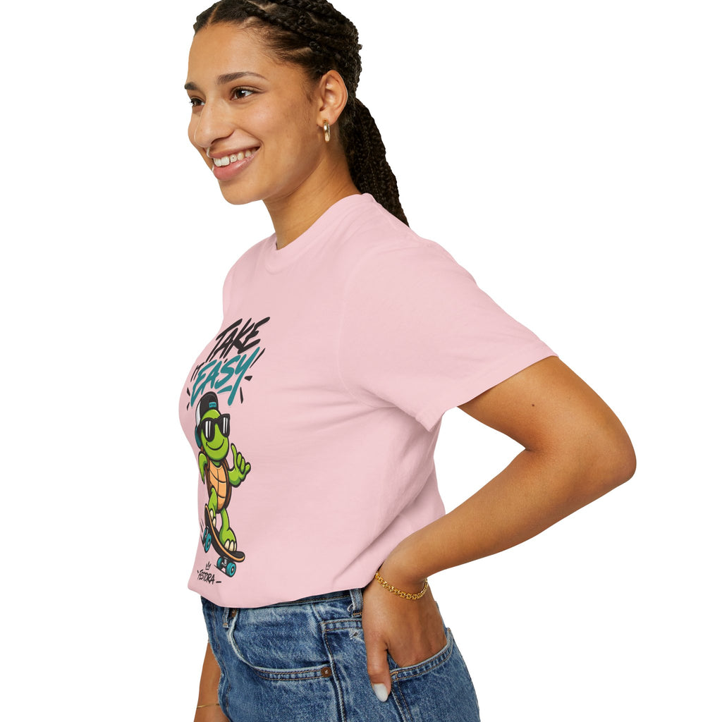 Take It Easy Skate Turtle Graphic T-Shirt | Festora Everyday