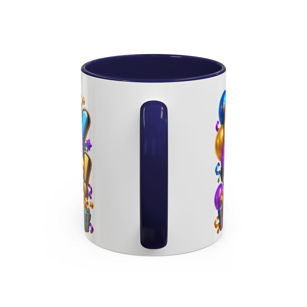 Birthday Stampede White Mug – Cute Buffalo Birthday Cup, Colorful Fun Party Gift