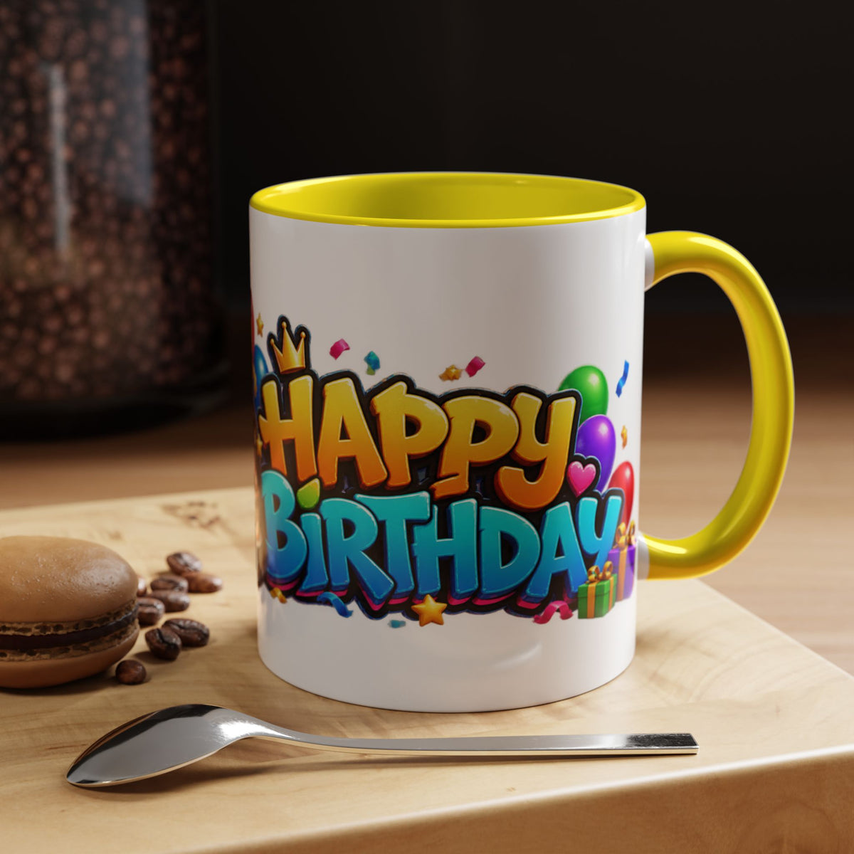 Gorilla Happy Birthday Mug - Colorful 3D Celebration Design