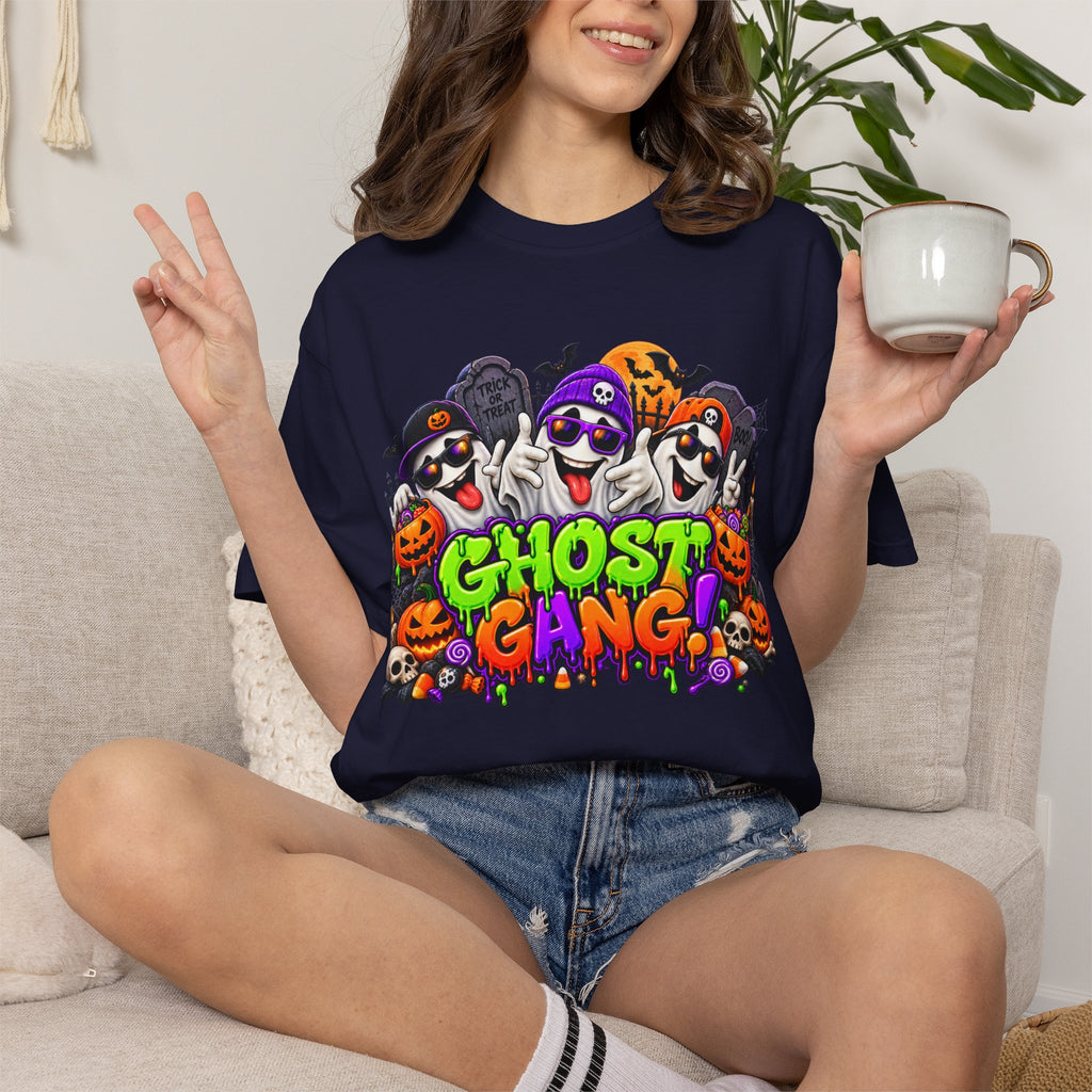 Ghost Gang Halloween T-Shirt – Funny Colorful Ghost Graphic Tee