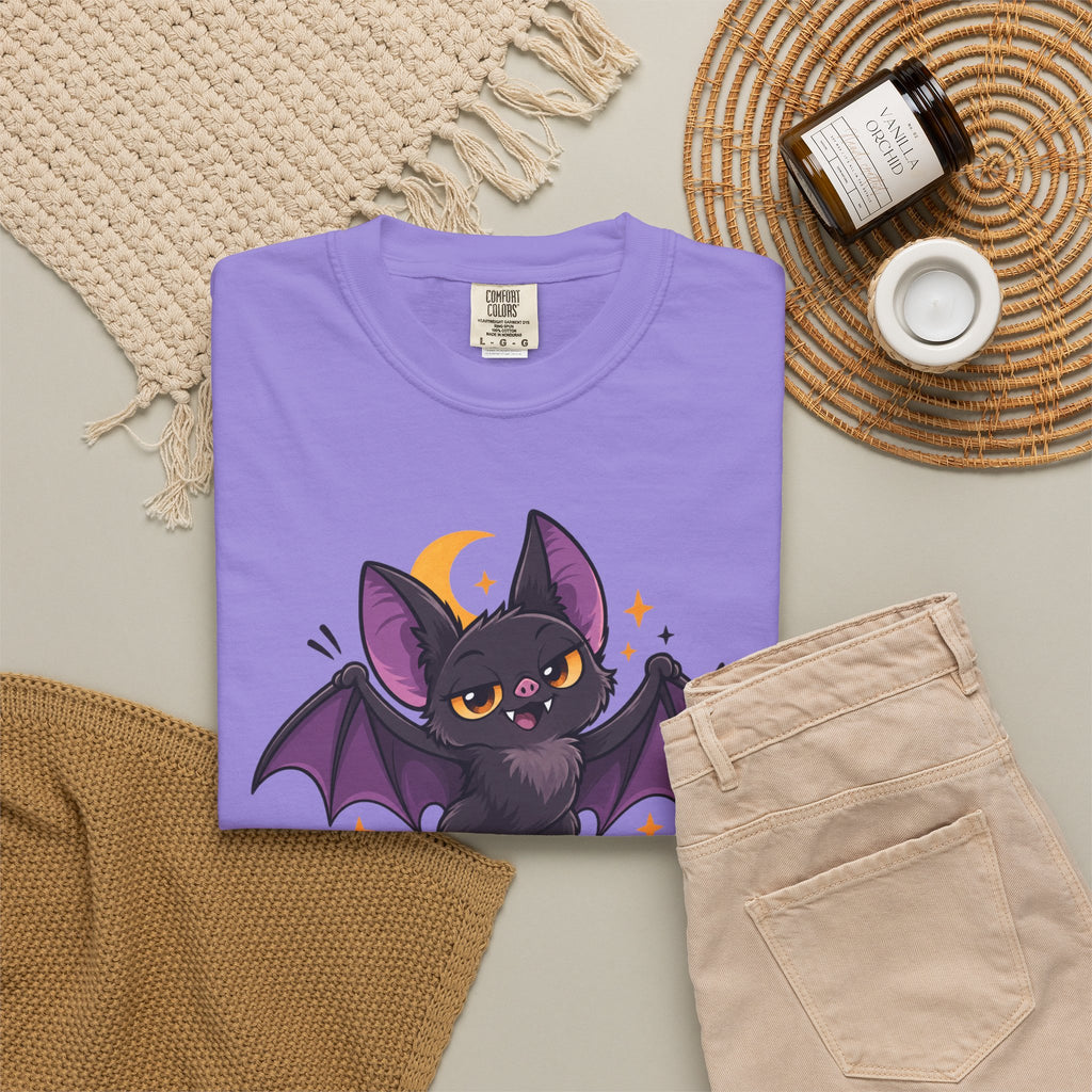 Born for the Night Shift – Cute Halloween Bat T-Shirt