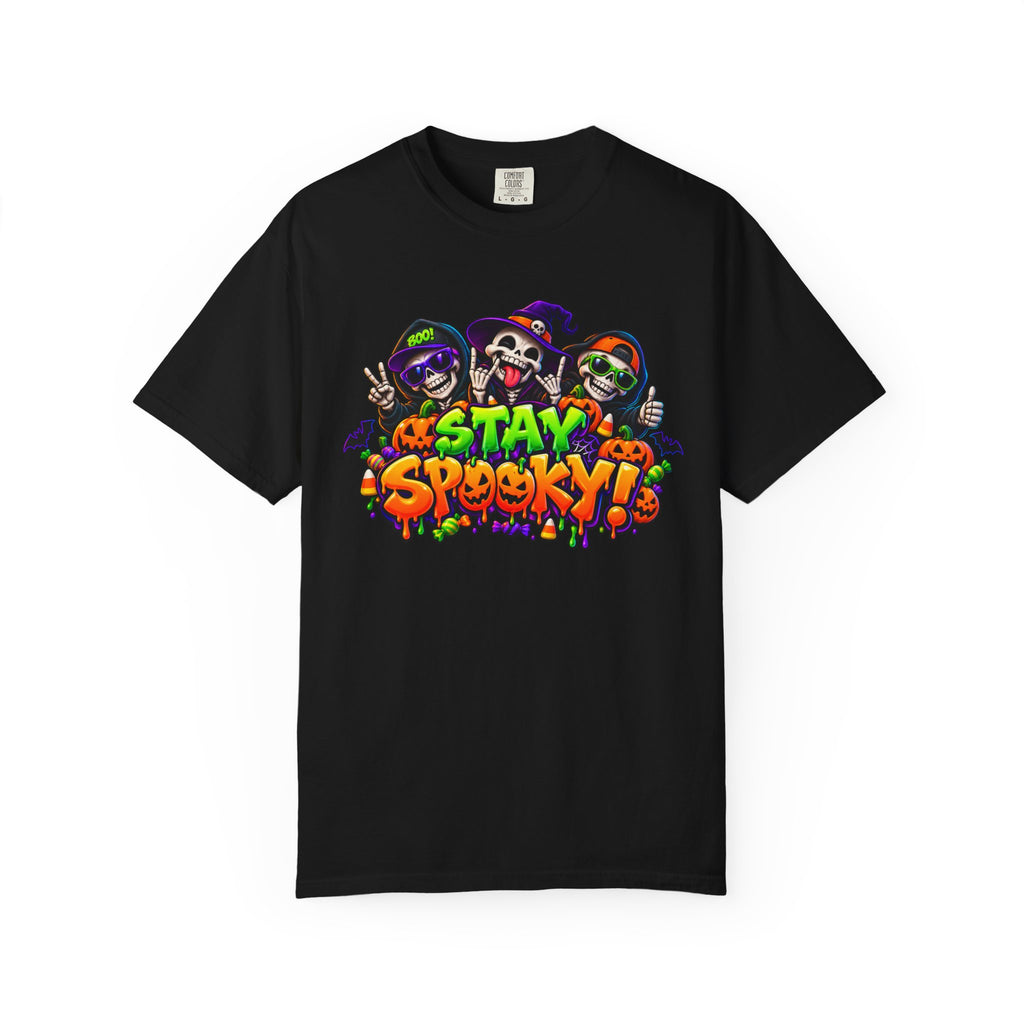 Stay Spooky Halloween T-Shirt – Funny Skeleton Crew Colorful Graphic Tee