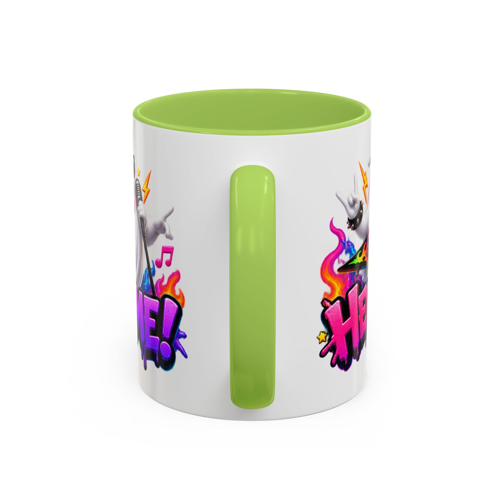 Here for a Boo Time Halloween Ghost Rock Band White Mug