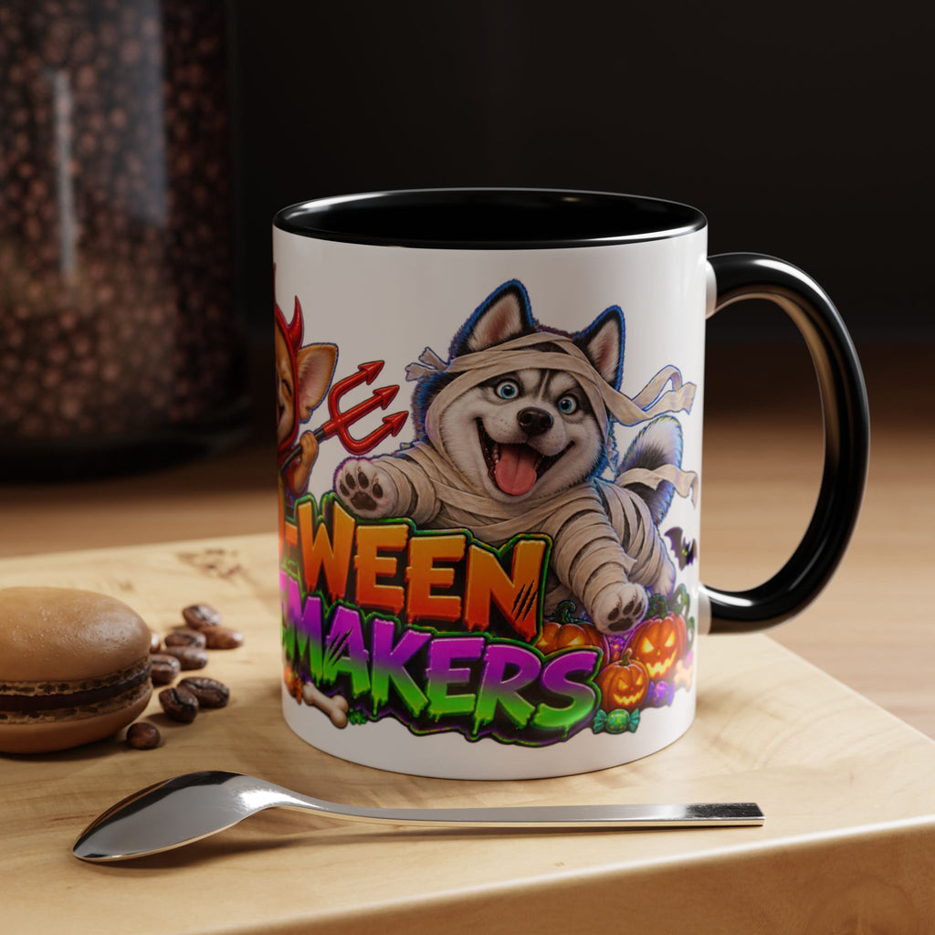 Howl-O-Ween Troublemakers Costume Dogs Halloween White Mug