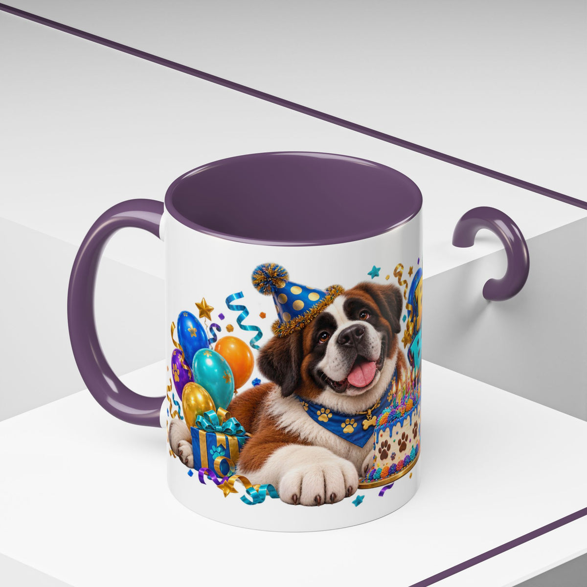 Big Dog Big Wishes Saint Bernard Birthday White Mug