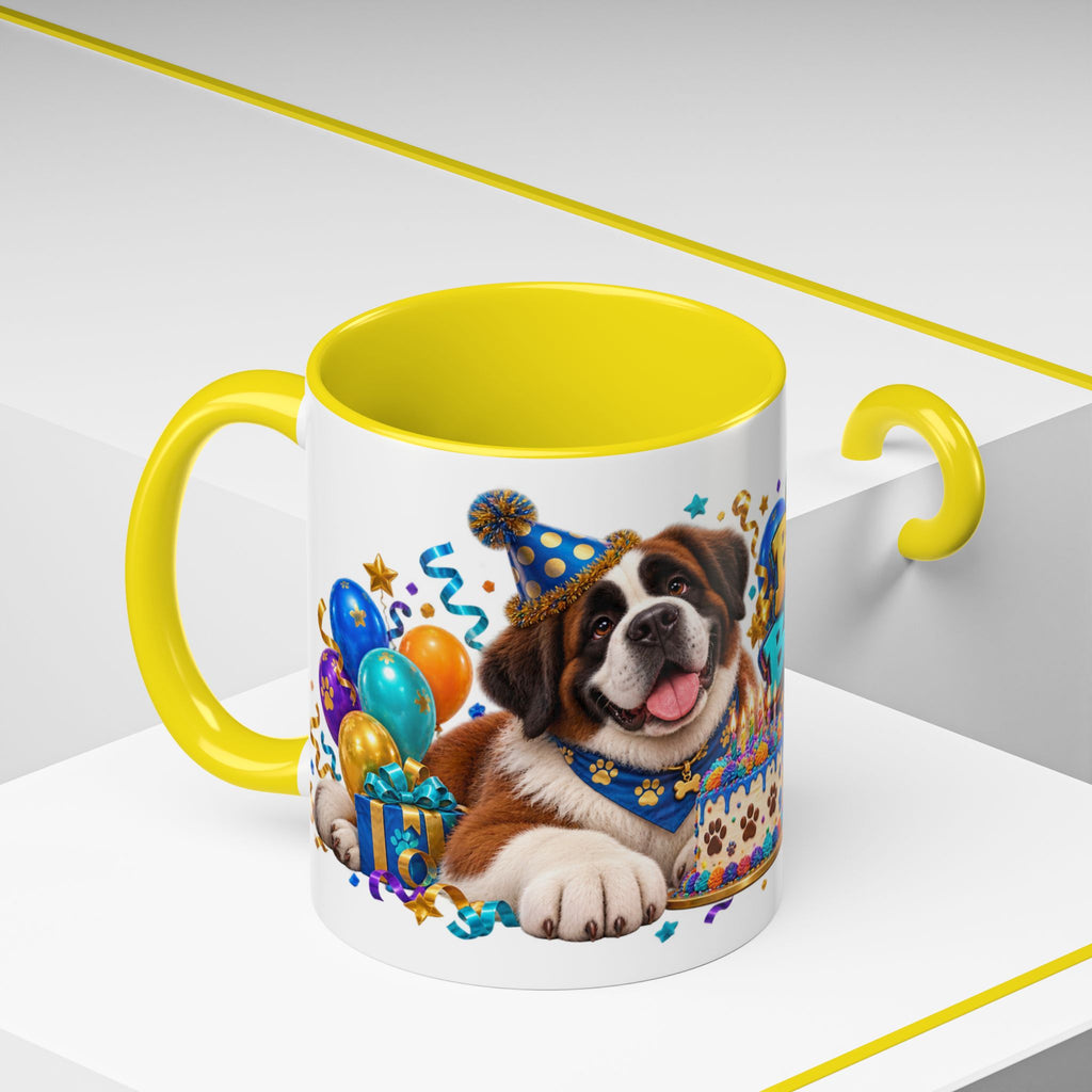 Big Dog Big Wishes Saint Bernard Birthday White Mug