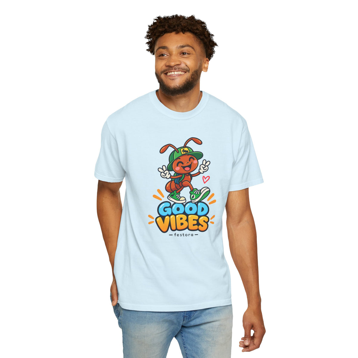 Good Vibes – Happy Ant Graphic T-Shirt