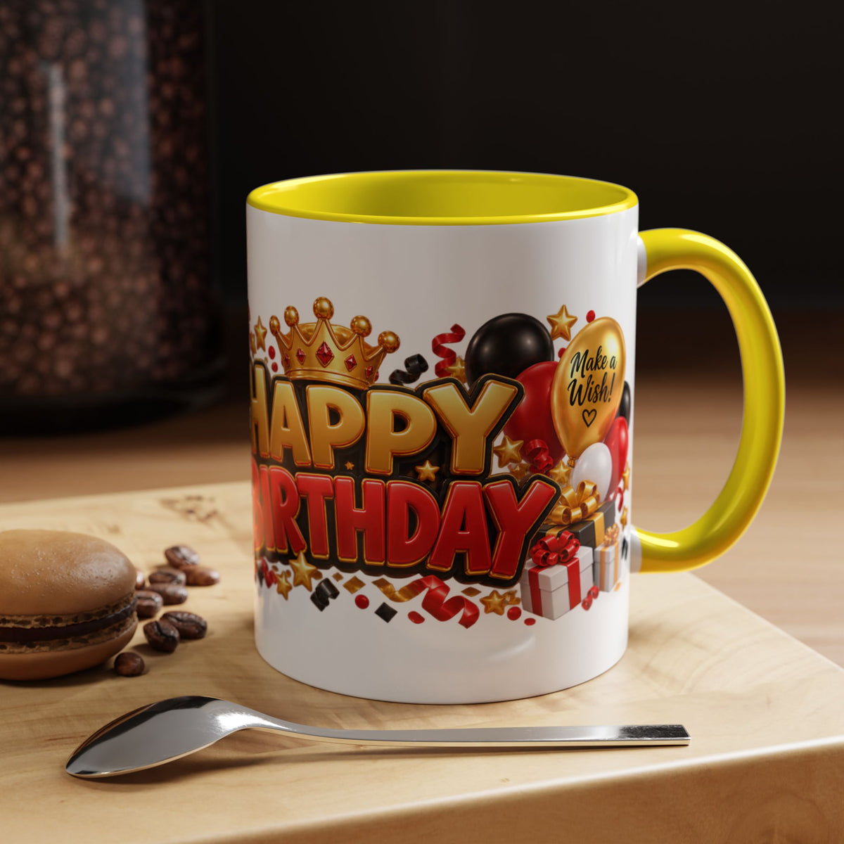 Happy Birthday Eagle Mug – Colorful 3D Birthday Gift – White Coffee Mug