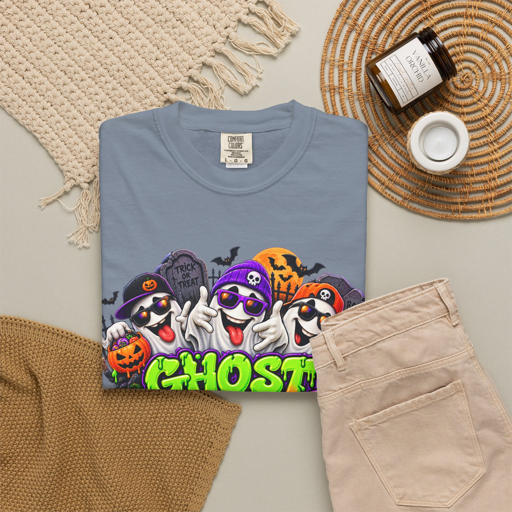 Ghost Gang Halloween T-Shirt – Funny Colorful Ghost Graphic Tee