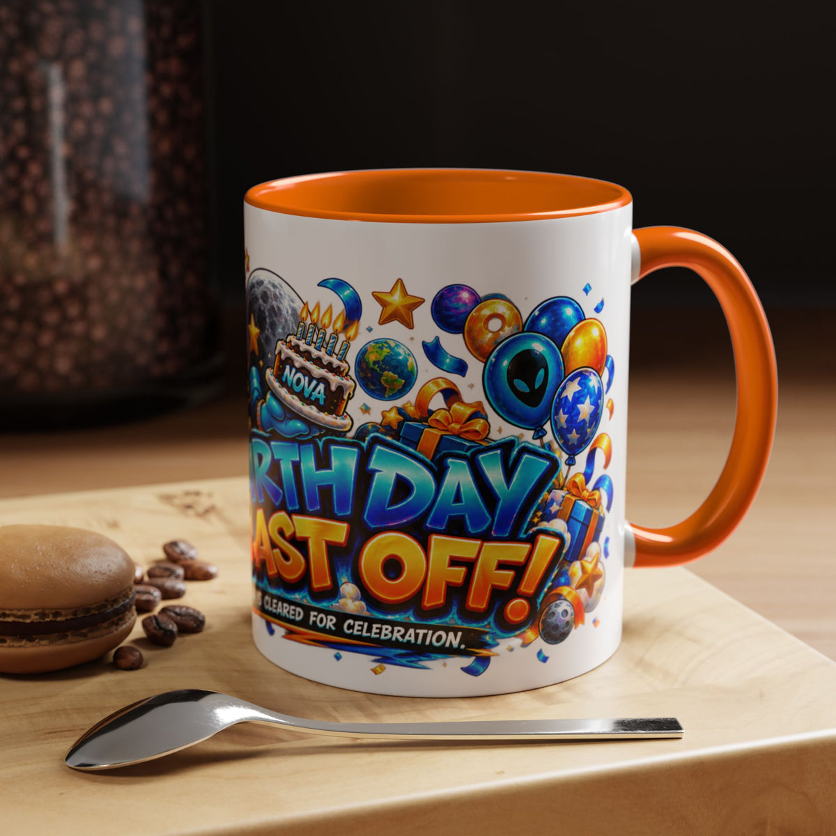 Festora Alien Birthday Mug – Birthday Blast Off Coffee Cup