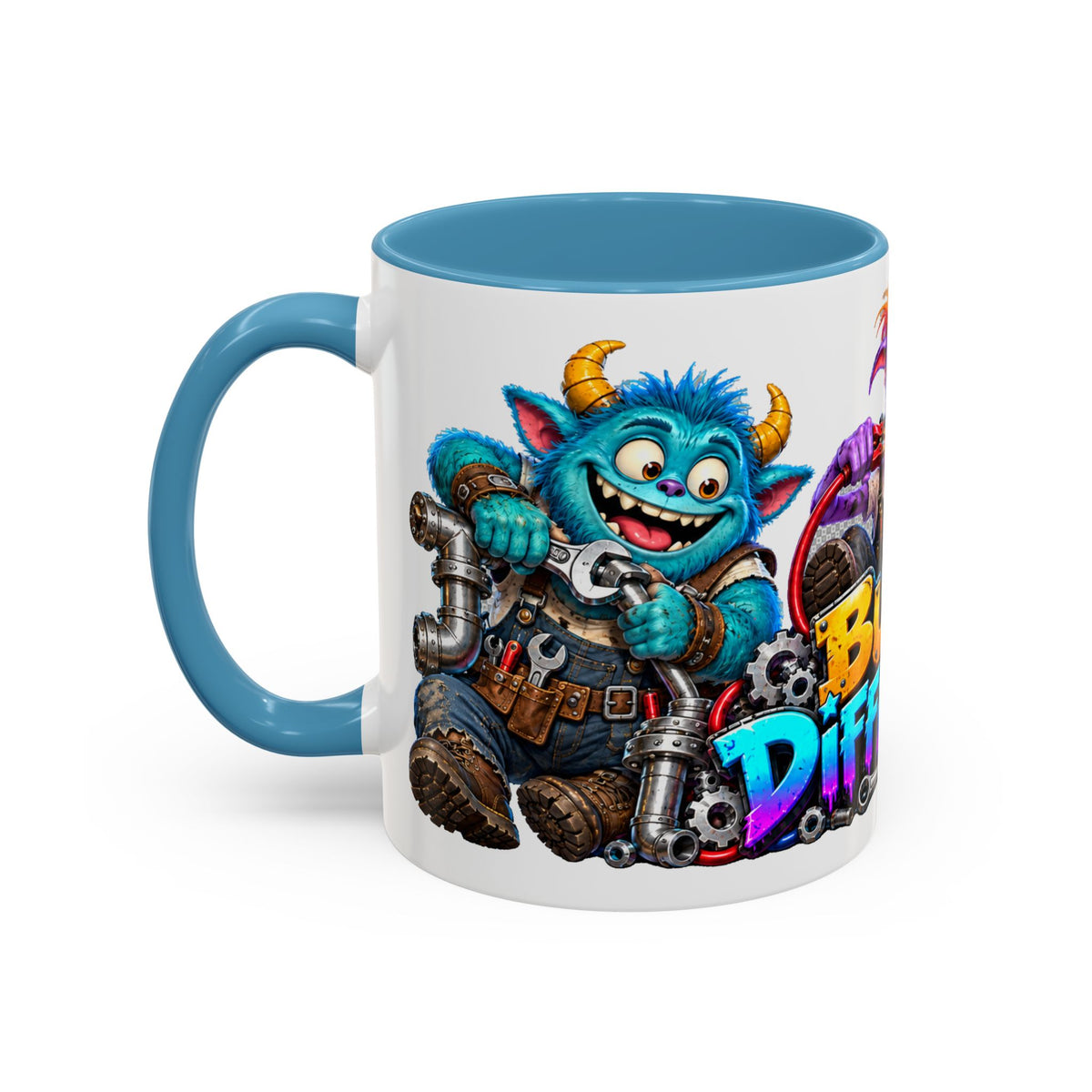 Built Different Monster Workshop Halloween White Mug