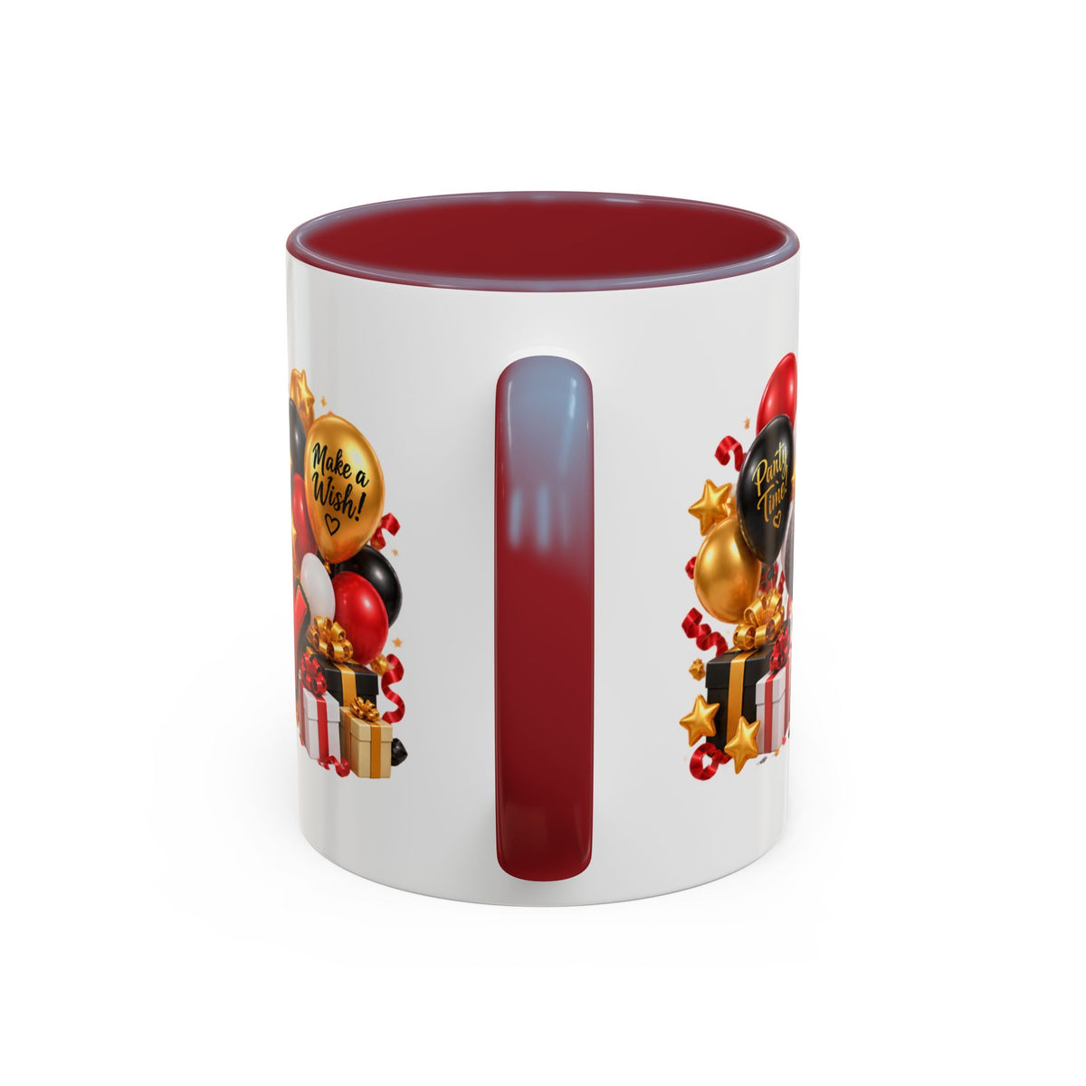 Happy Birthday Rhino Mug – Colorful 3D Birthday Gift – White Coffee Mug