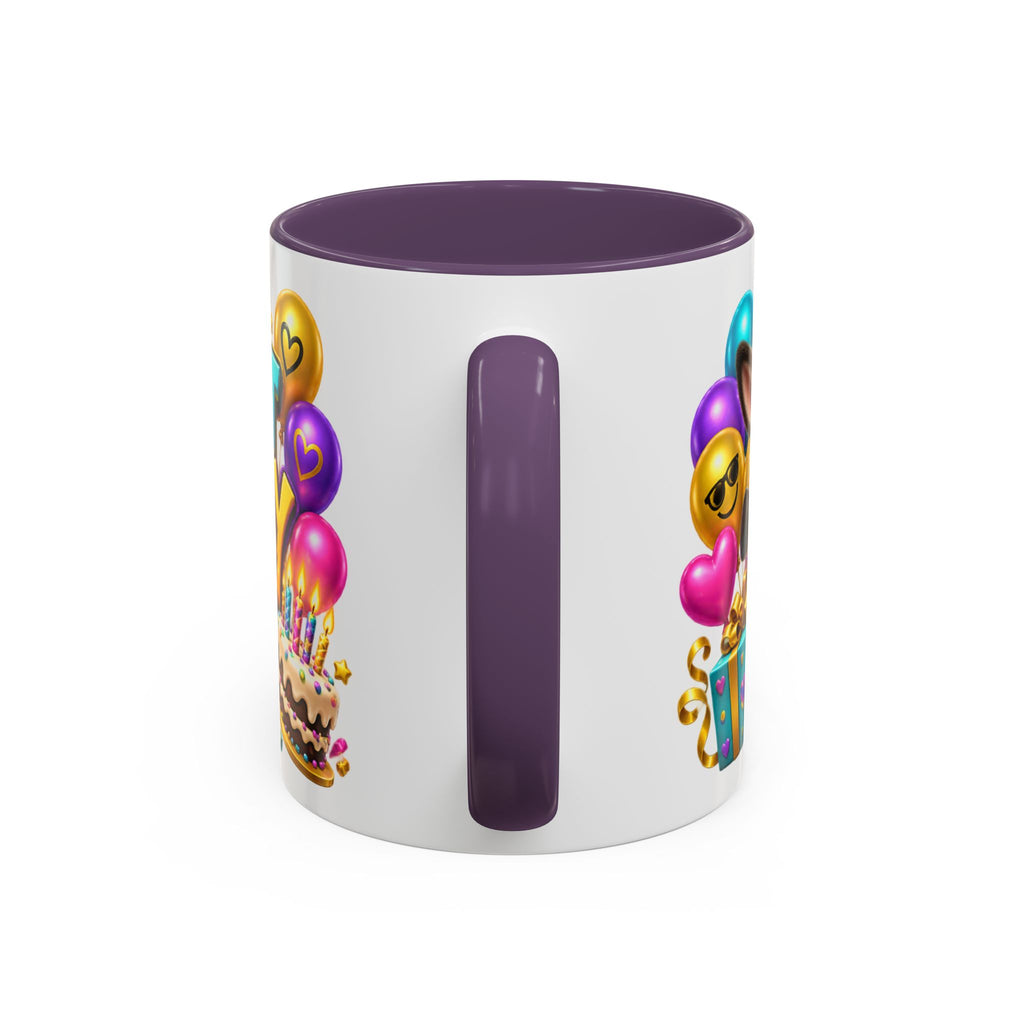 Kickin’ It Birthday Style Donkey White Mug – Funny Happy Birthday Party Cup, Cute Colorful Gift