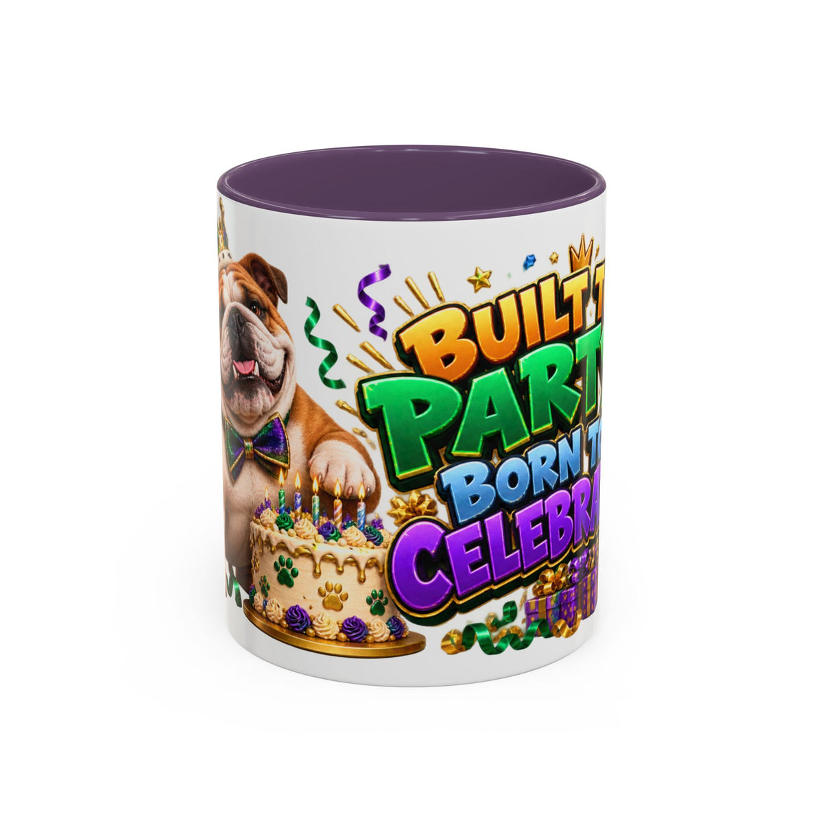 Built to Party English Bulldog Birthday White Mug