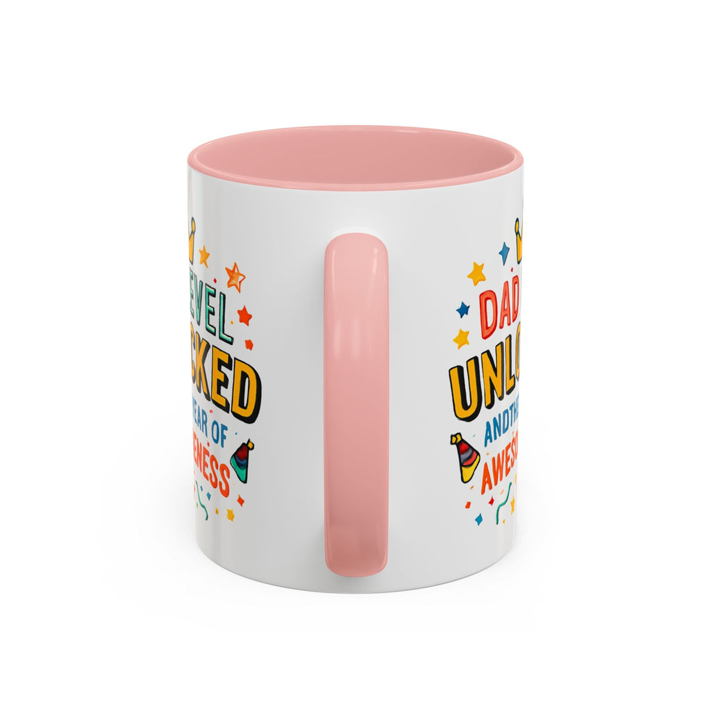 Dad Level Unlocked Coffee Mug – Funny Father’s Day 11/15oz Accent Mug