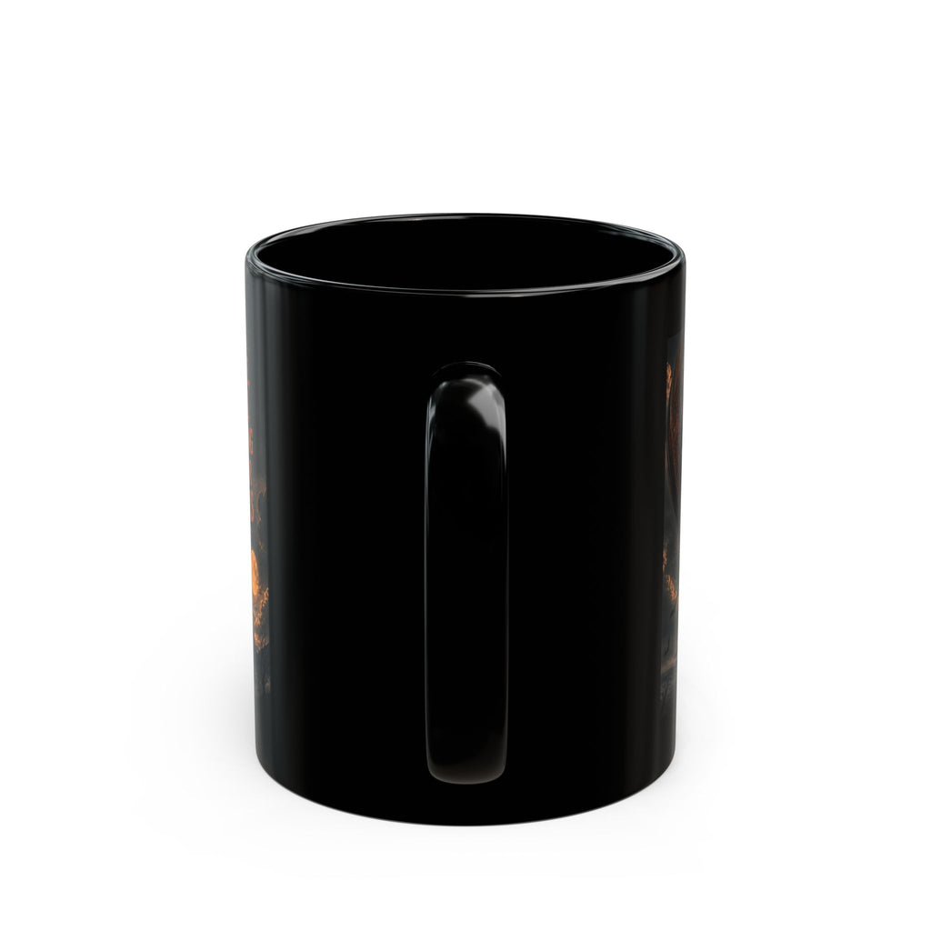 Halloween Skull Mug — "I Came, I Saw, I’m Going Back for Snacks" Black Coffee Cup (11oz/15oz)