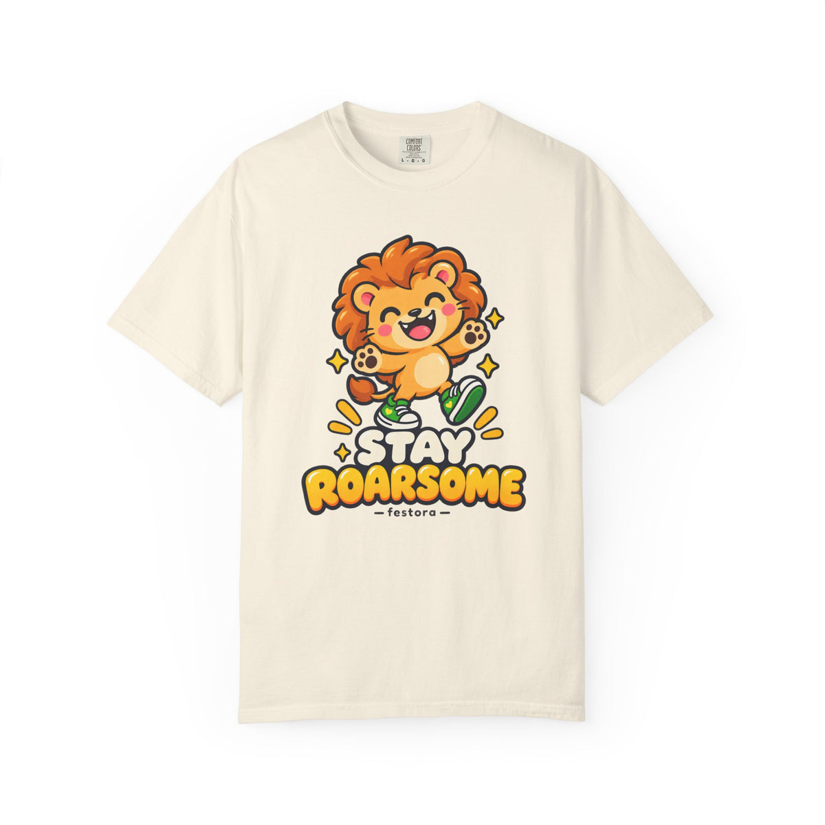 Stay Roarsome – Cute Happy Lion Graphic T-Shirt