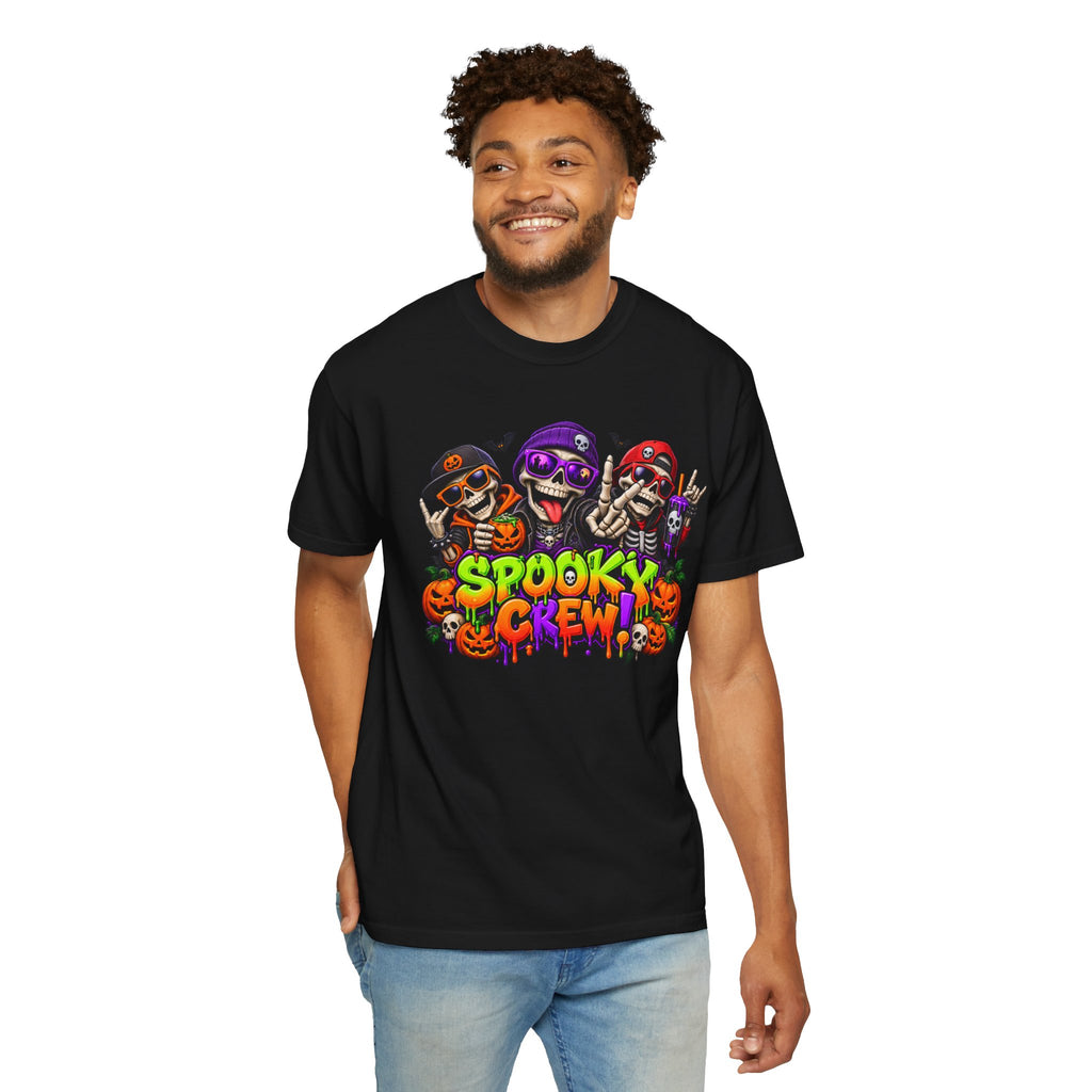 Spooky Crew Halloween T-Shirt – Funny Skeleton Graphic Tee