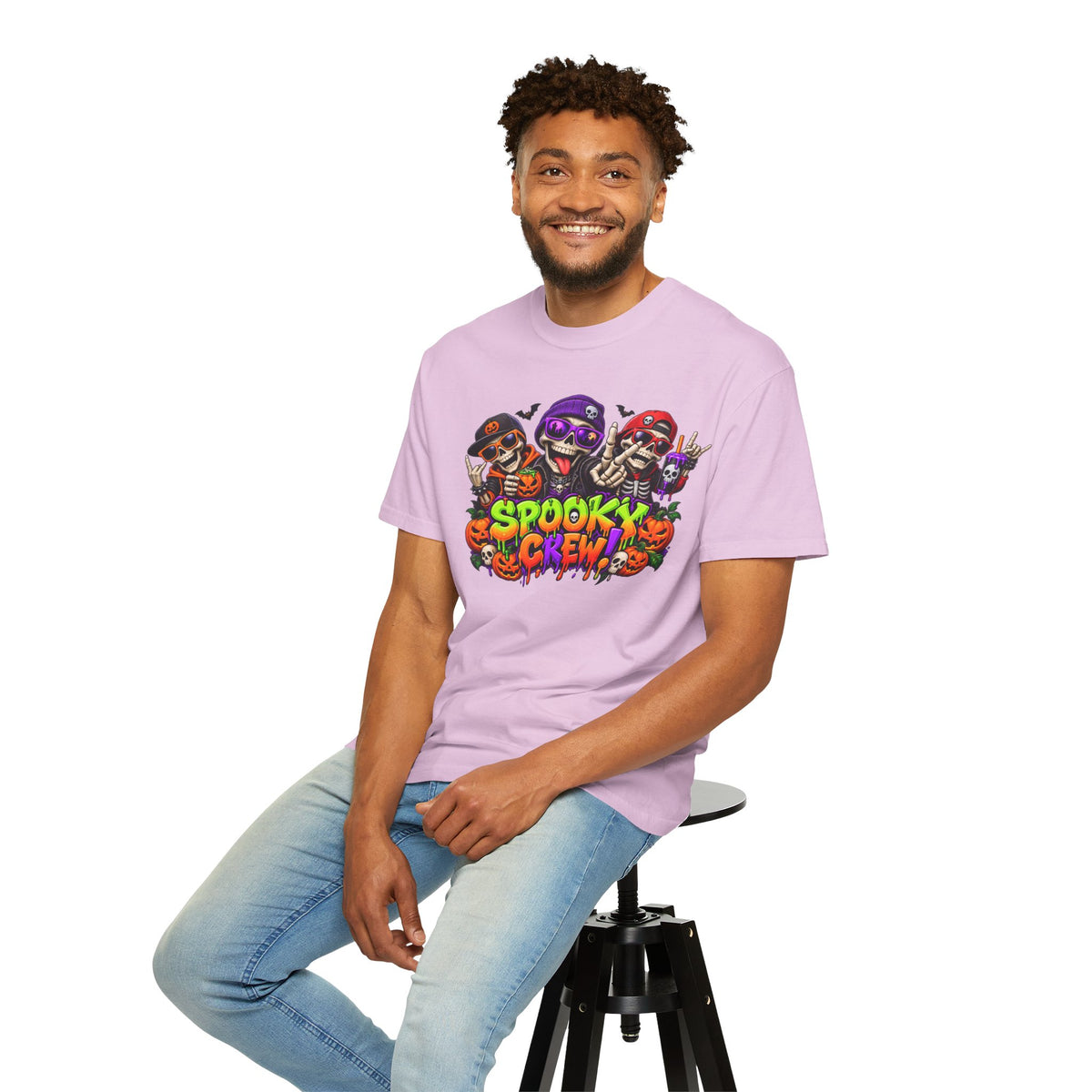 Spooky Crew Halloween T-Shirt – Funny Skeleton Graphic Tee