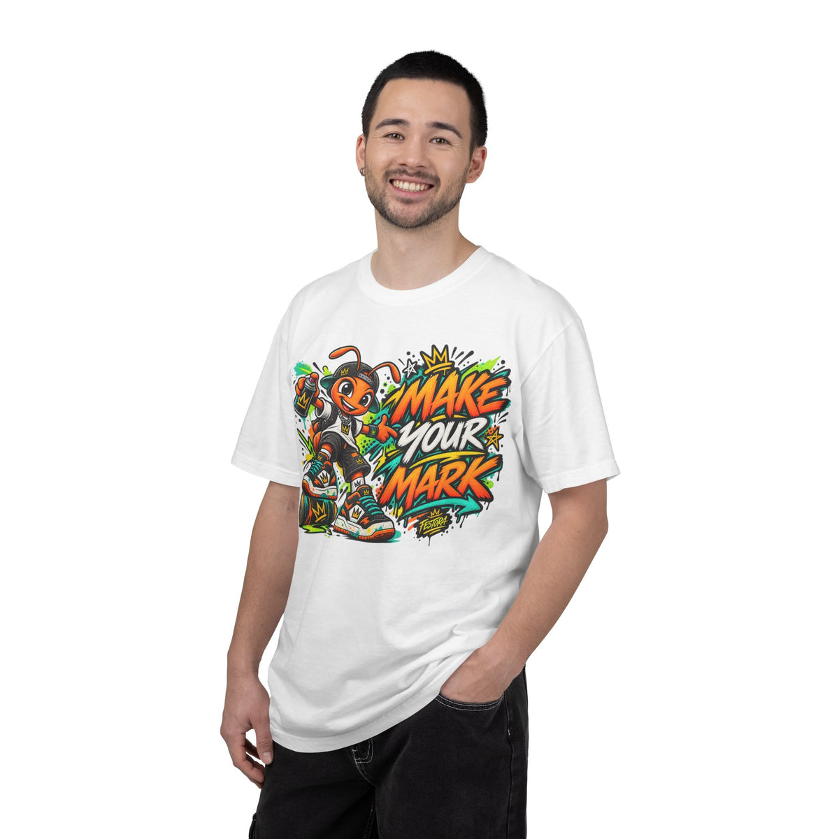 Make Your Mark  Graphic T-Shirt - Streetwear Ant Mascot Design