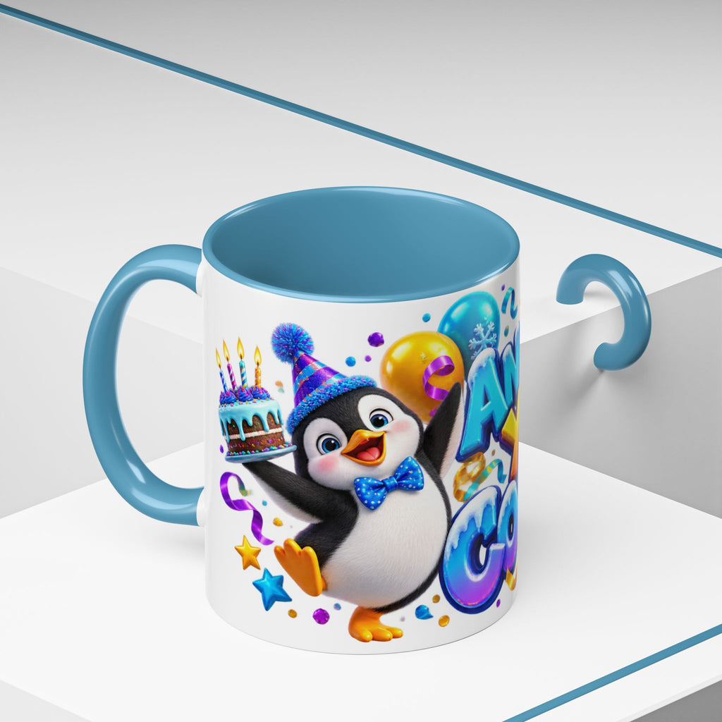 Another Year Cooler Penguin Birthday White Mug