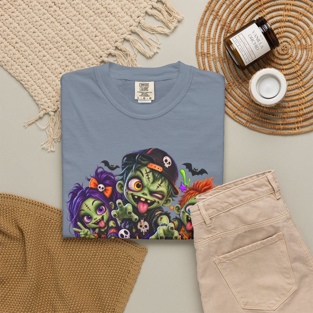 Zombie Party On! – Halloween Zombie Crew Graphic T-Shirt