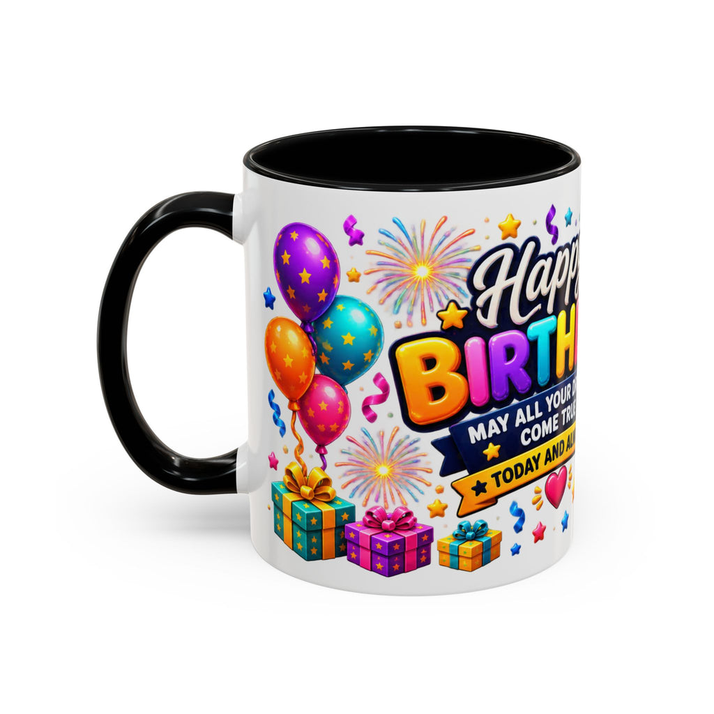 Happy Birthday Alien Coffee Mug — Colorful Galactic Birthday Wishes