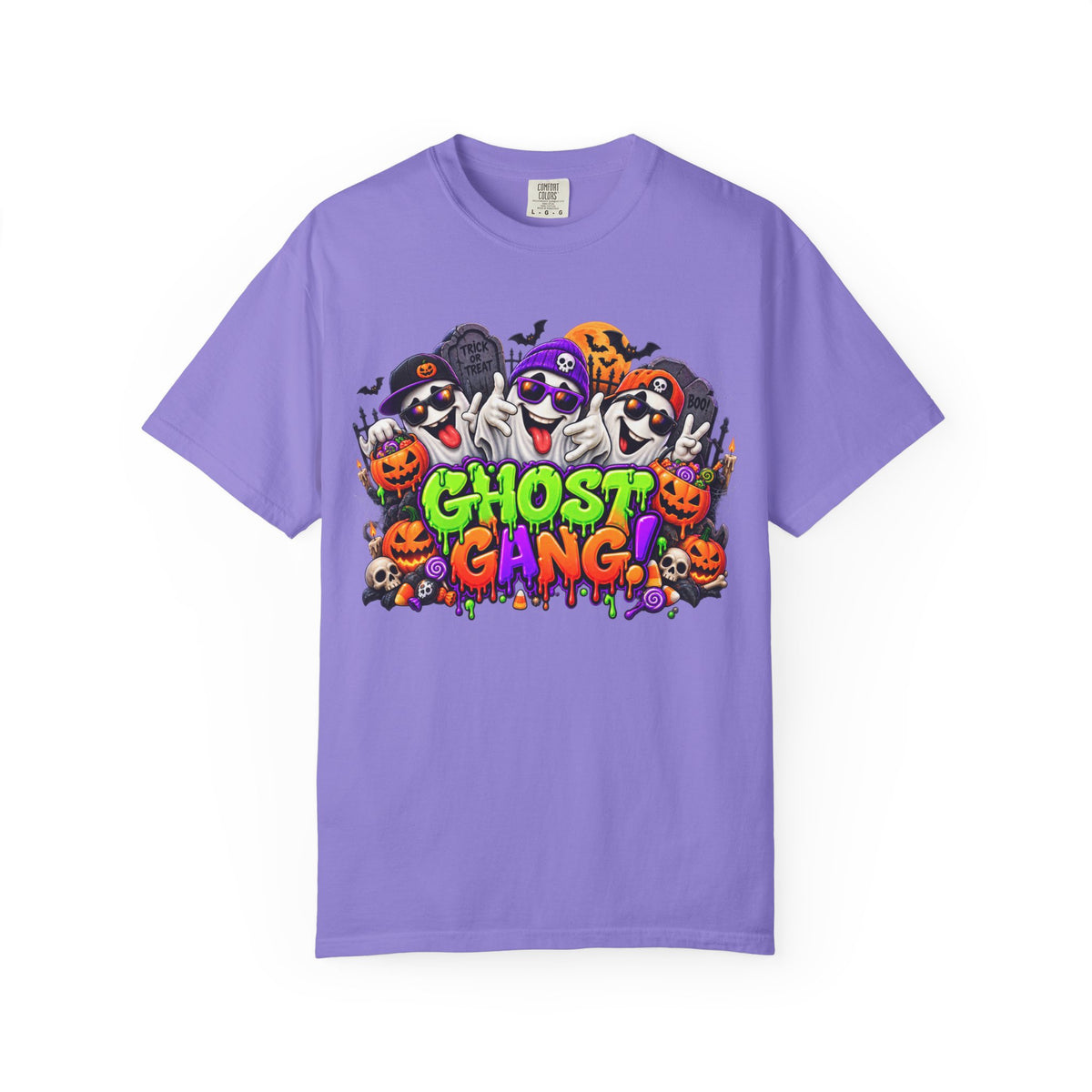 Ghost Gang Halloween T-Shirt – Funny Colorful Ghost Graphic Tee