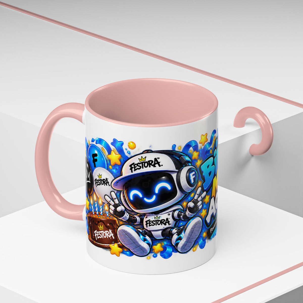 Festora Bot Birthday Mug – Birthday Mode Activated Robot Coffee Cup