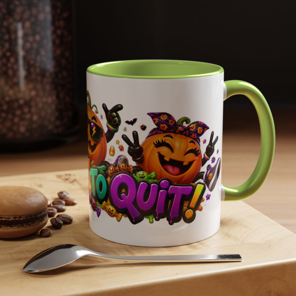 Too Lit to Quit Halloween Pumpkin Party White Mug