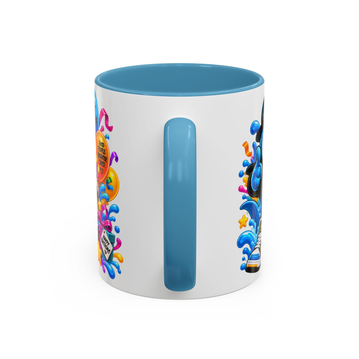 BIRTHDAY? LET’S MAKE WAVES! White Ceramic Mug – Funny Shark Birthday Coffee Cup – Original FestoraShop Design