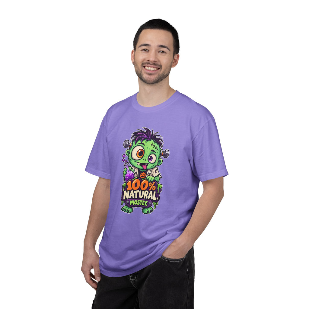 100% Natural. Mostly. – Cute Halloween Lab Monster T-Shirt