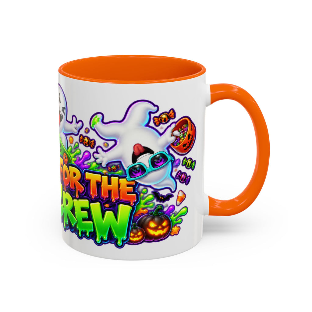 No Rest for the Boo Crew Crazy Ghosts Halloween White Mug