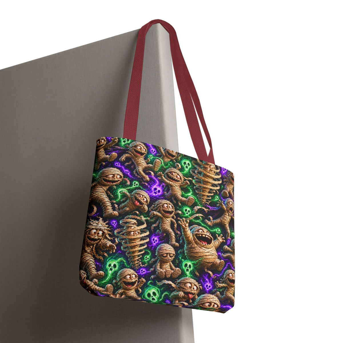 Mummy Party Tote Bag — Cute Spooky Halloween All-Over Print Tote
